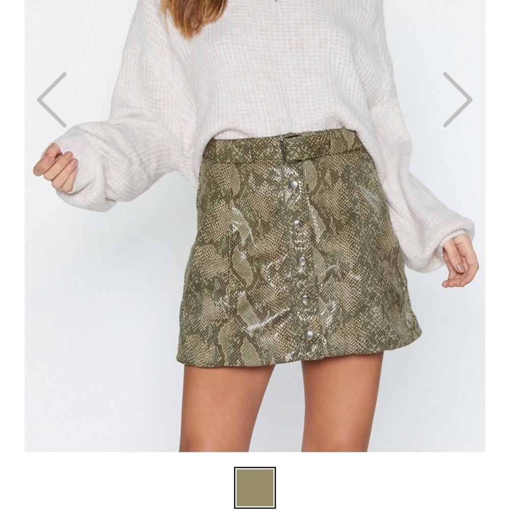 Nasty gal snake skin skirt